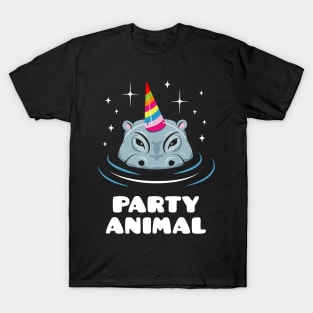 Party Animal Hippo T-Shirt